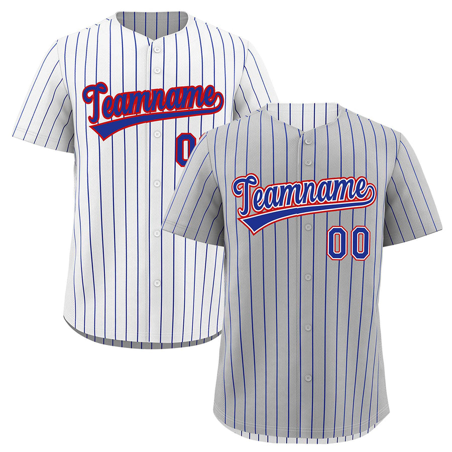 Custom Royal Blue White Baseball Jersey Reversible Stripe Fashion Moisture-Wicking | BuyFootballJersey