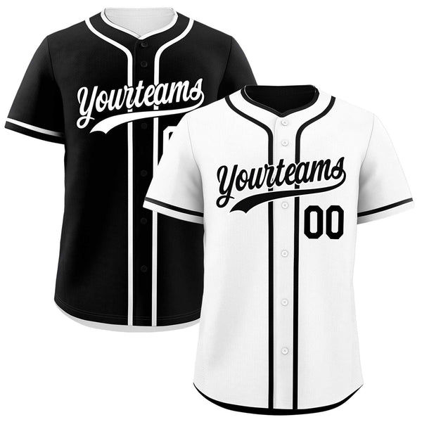 Custom Black White Reversible Baseball Jersey Classic Style For Youth Team Design Service | BuyFootballJersey