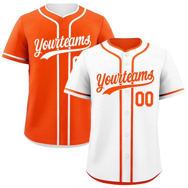 Custom Orange Reversible Baseball Jersey Classic Style For Youth Team Design Service | BuyFootballJersey