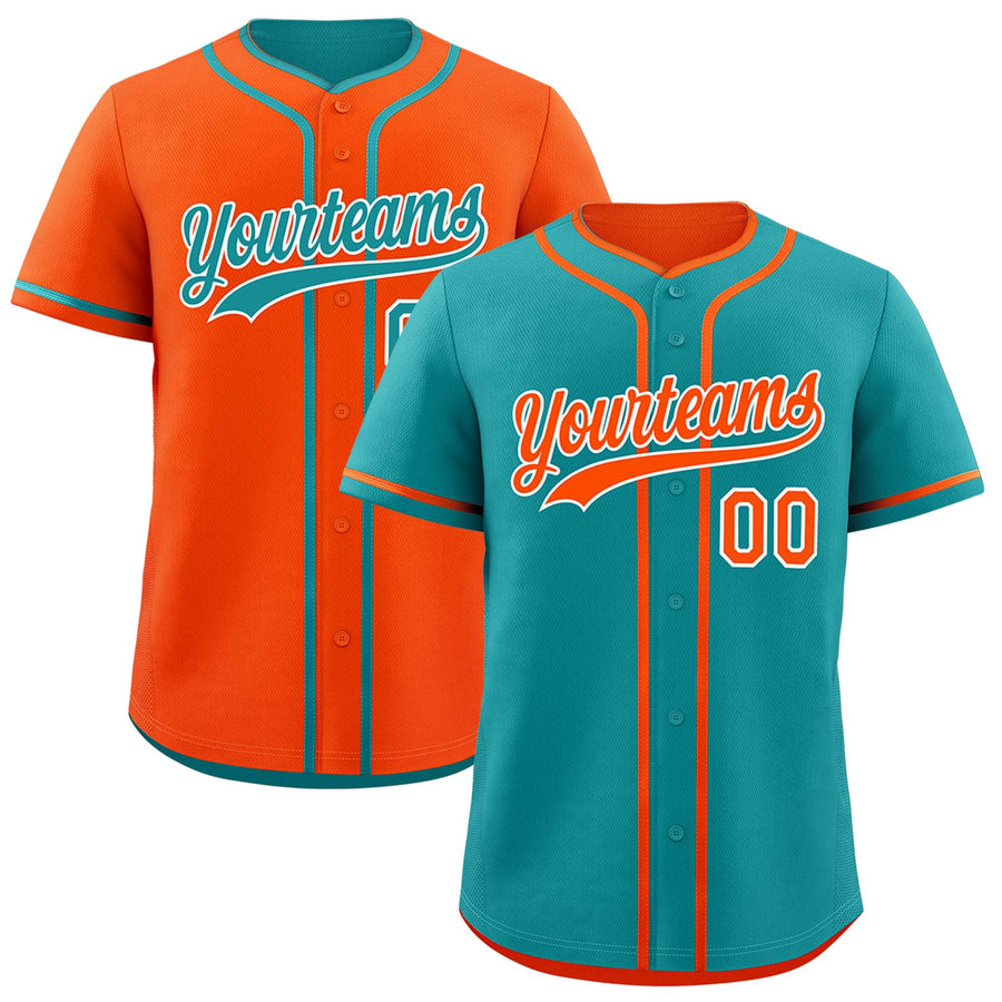 Custom Orange White Reversible Baseball Jersey Classic Style Add Team Name & Player Number Moisture-Wicking | BuyFootballJersey