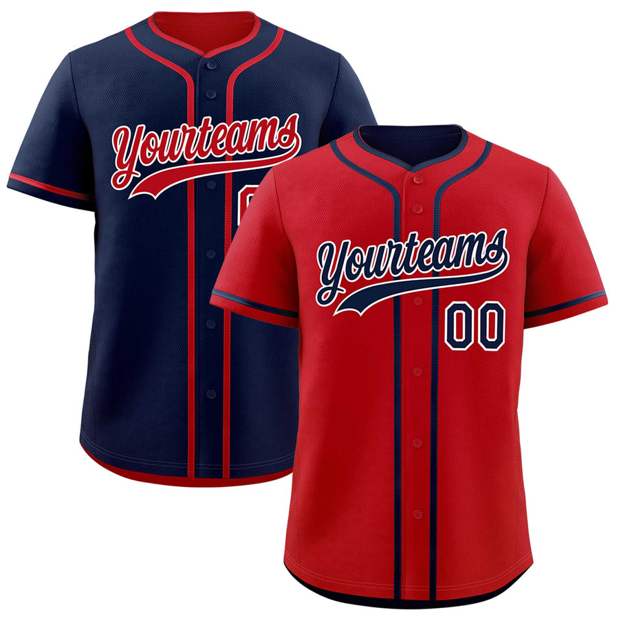 Custom Navy White Reversible Baseball Jersey Classic Style Add Team Name & Player Number Moisture-Wicking | BuyFootballJersey