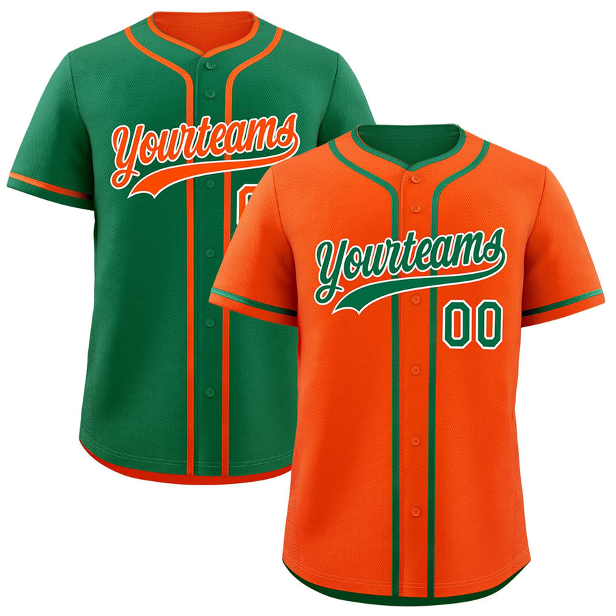 Custom Kelly Green White Reversible Baseball Jersey Classic Style Add Team Name & Player Number Moisture-Wicking | BuyFootballJersey
