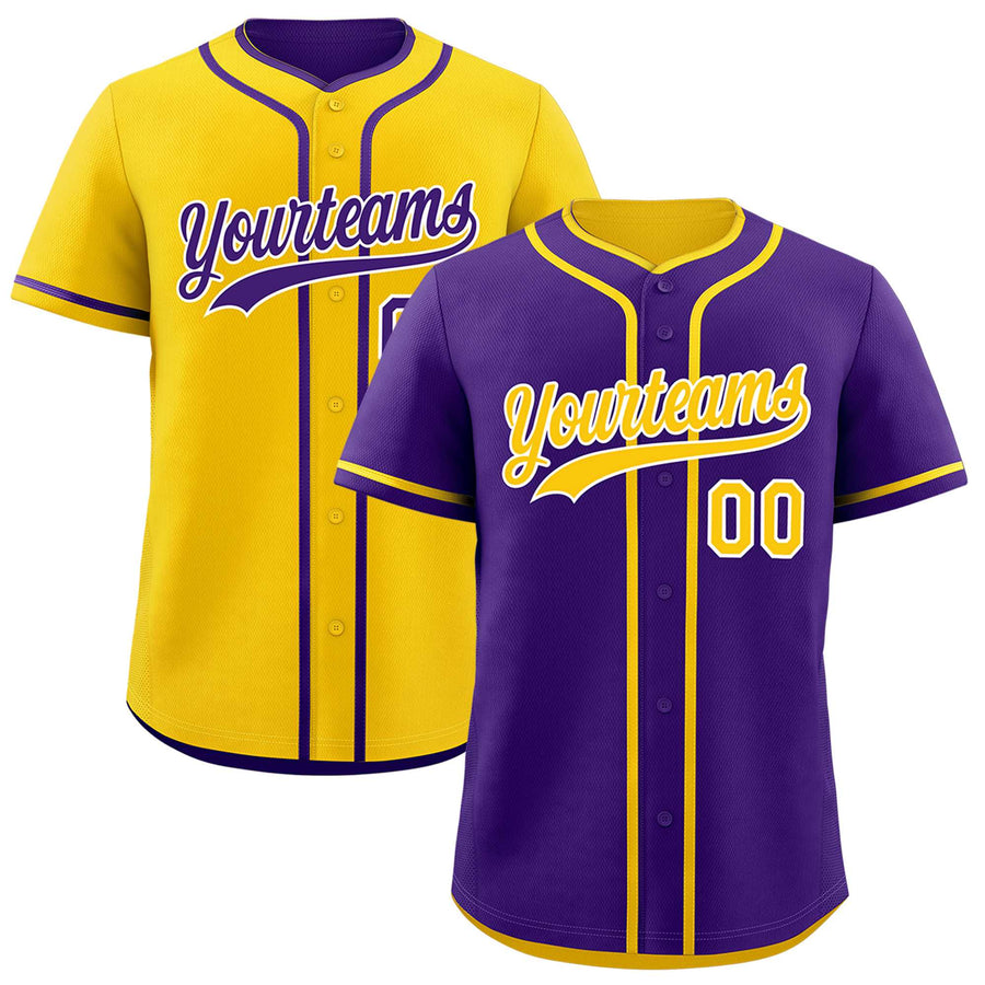 Custom Gold White Reversible Baseball Jersey Classic Style For Youth Team Design Service | BuyFootballJersey