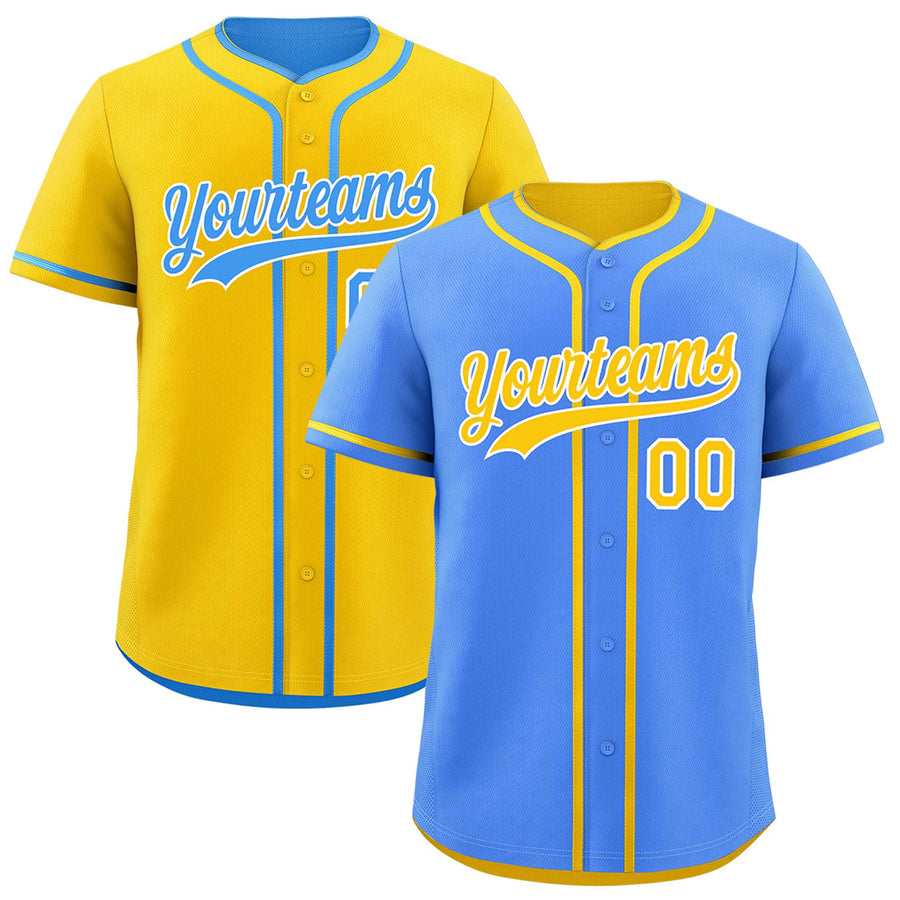 Custom Gold White Reversible Baseball Jersey Classic Style For Youth Team Design Service | BuyFootballJersey