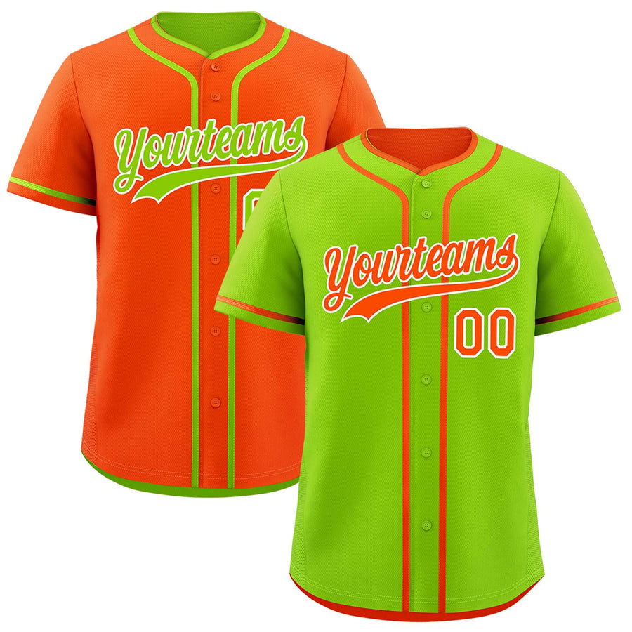Custom Orange White Reversible Baseball Jersey Classic Style Add Team Name & Player Number Moisture-Wicking | BuyFootballJersey