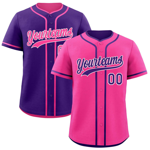 Custom Purple White Reversible Baseball Jersey Classic Style Add Team Name & Player Number Moisture-Wicking | BuyFootballJersey