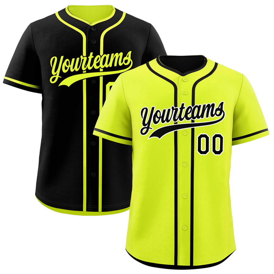Custom Black Reversible Baseball Jersey Classic Style Add Team Name & Player Number Moisture-Wicking | BuyFootballJersey
