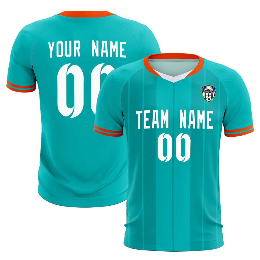 Custom Green Classic Striped Personalized Soccer Tops/Sets Jersey | BuyFootballJersey