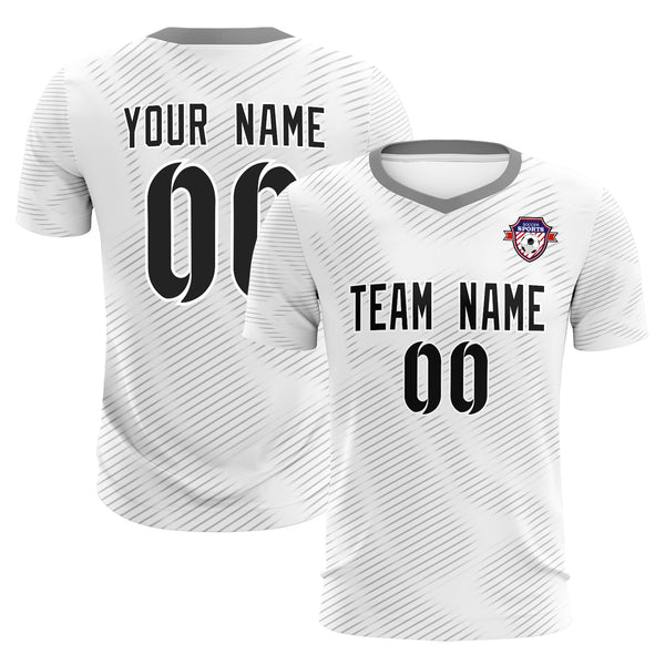 Custom White Gray Training Uniform For Men Soccer Sets Jersey | BuyFootballJersey