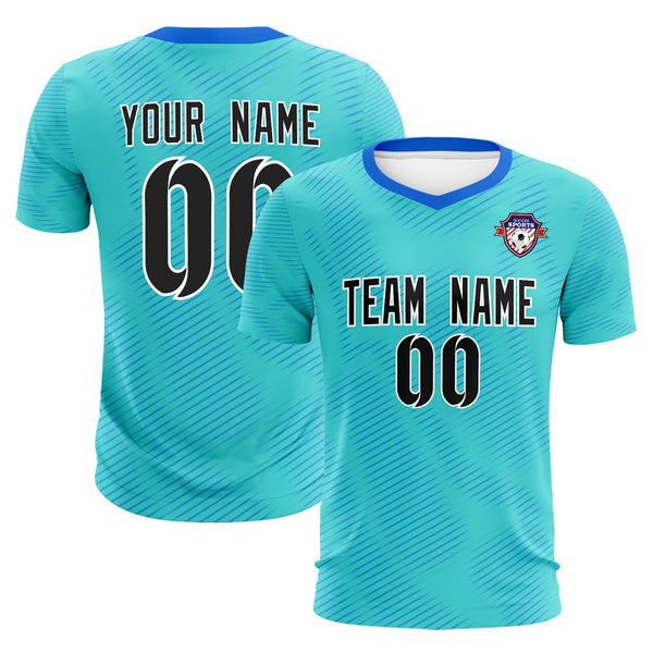 Custom Sky Blue Powder Blue Training Uniform For Men Soccer Sets Jersey | BuyFootballJersey