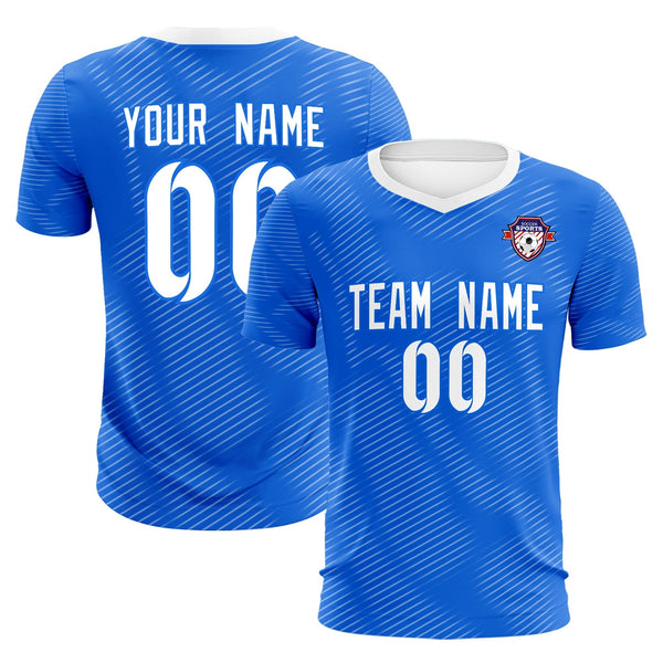 Custom Royal White Training Uniform For Men Soccer Sets Jersey | BuyFootballJersey