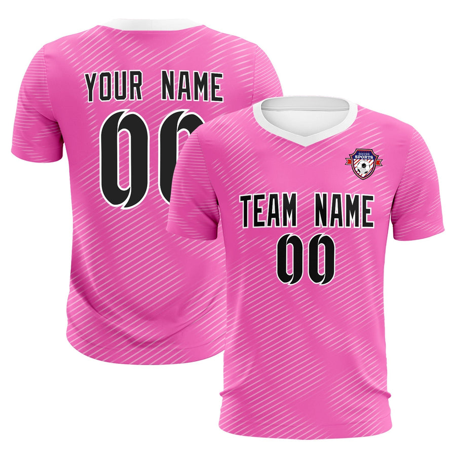 Custom Pink White Training Uniform For Men Soccer Sets Jersey | BuyFootballJersey