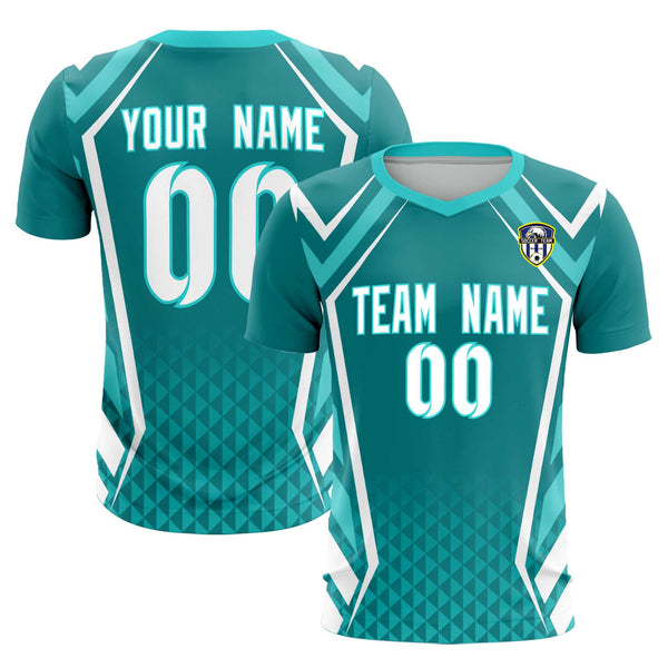 Custom Sky Blue Abstract Breathable Soccer Tops/Sets Jersey | BuyFootballJersey