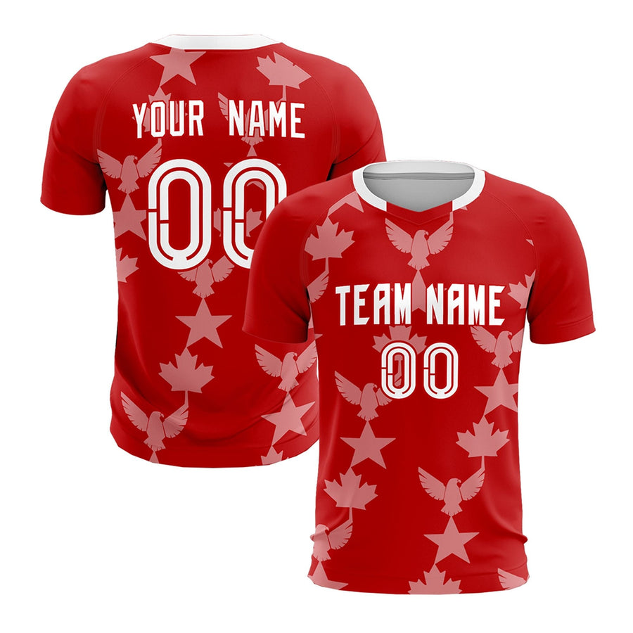 Custom Red Tournament-Style Breathable&Quick-Drying Training Uniform Graffiti Pattern Soccer Sets Jersey | BuyFootballJersey