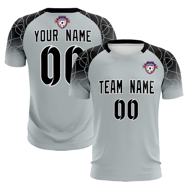 Custom Silver Classic Soccer Training Sets Jersey For Adults/Kids | BuyFootballJersey