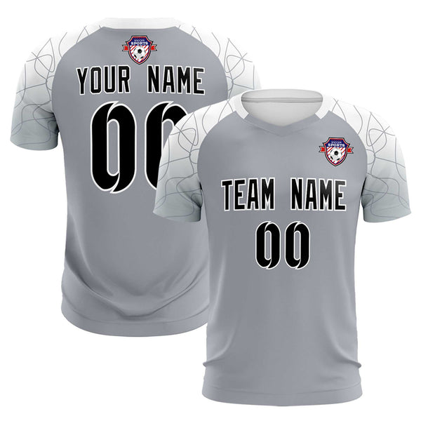 Custom Silver Classic Soccer Training Sets Jersey For Adults/Kids | BuyFootballJersey
