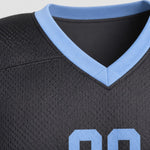 Unofficial Custom Mesh Fan Jersey – Charcoal / Ice – Personalized Name, Number & Logo – Not Licensed
