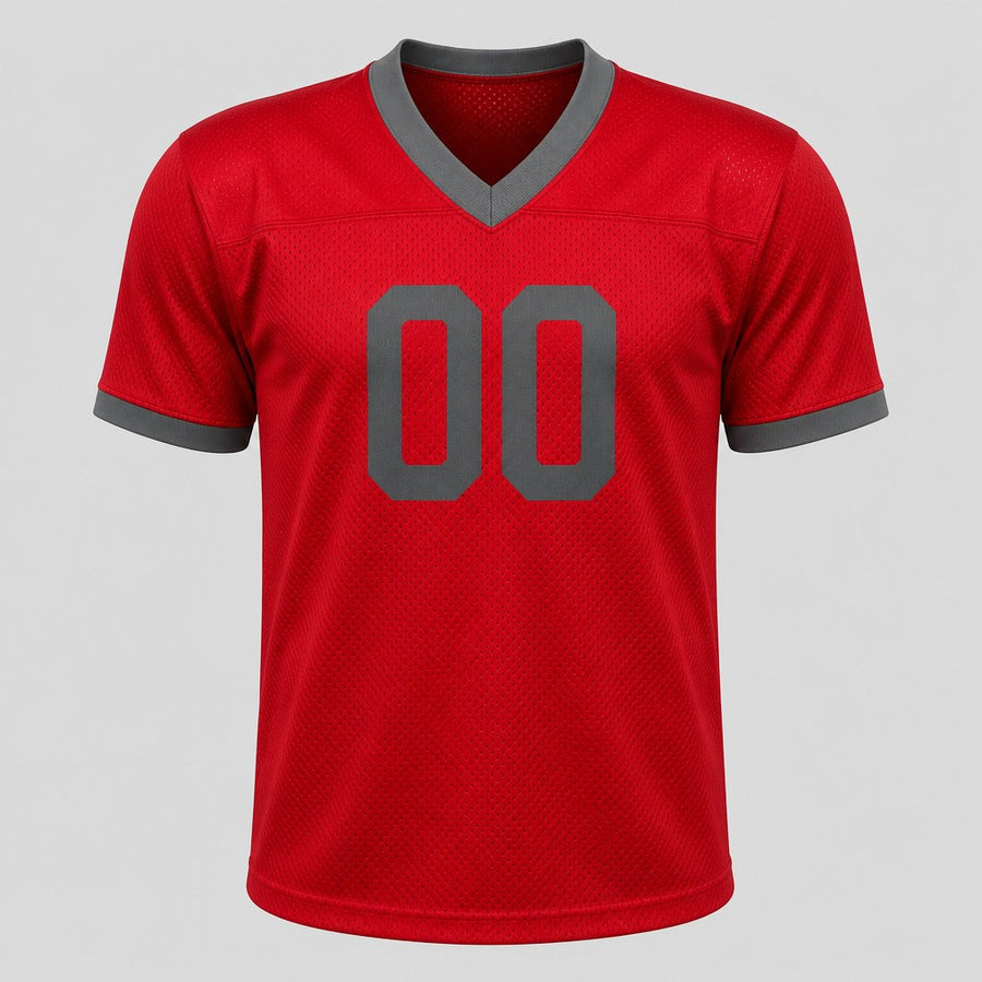 Unofficial Custom Mesh Fan Jersey – Crimson / Slate – Personalized Name, Number & Logo – Not Licensed