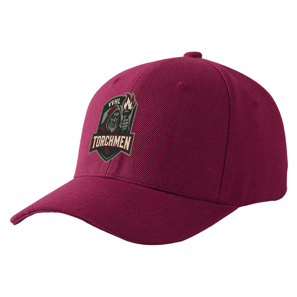 Custom VVHL Burgundy S9-Torchmen 3D Puff Embroidery Flat Embroidery Baseball Cap | BuyFootballJersey
