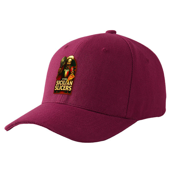 Custom VVHL Burgundy S9-Sicilian-Slicers 3D Puff Embroidery Flat Embroidery Baseball Cap | BuyFootballJersey