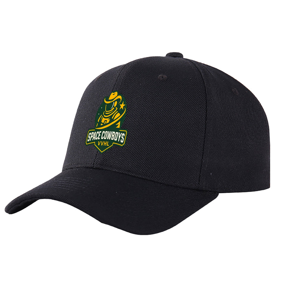 Custom VVHL Black S9-Space-Cowboys 3D Puff Embroidery Flat Embroidery Baseball Cap | BuyFootballJersey