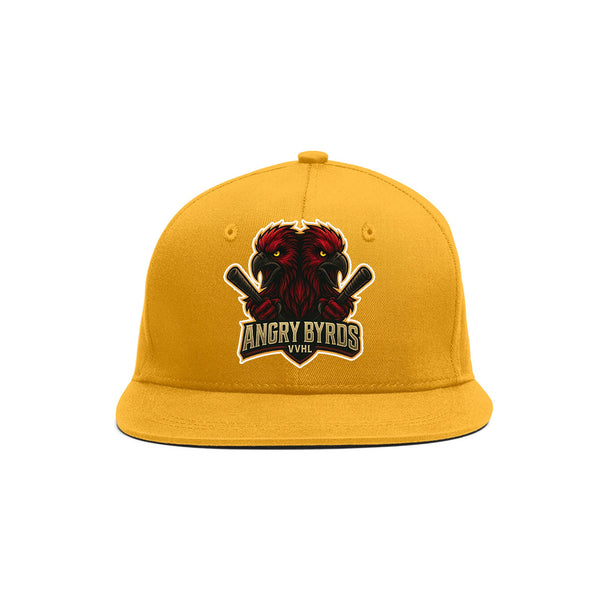 Custom VVHL Old Gold S7-Angry-Byrds-1 3D Puff Embroidery Flat Embroidery Baseball Cap | BuyFootballJersey