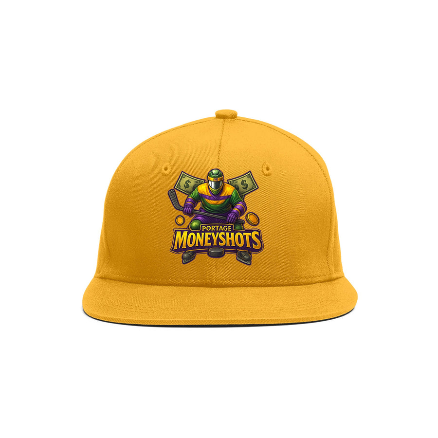 Custom VVHL Old Gold S7-Portage-Moneyshots 3D Puff Embroidery Flat Embroidery Baseball Cap | BuyFootballJersey