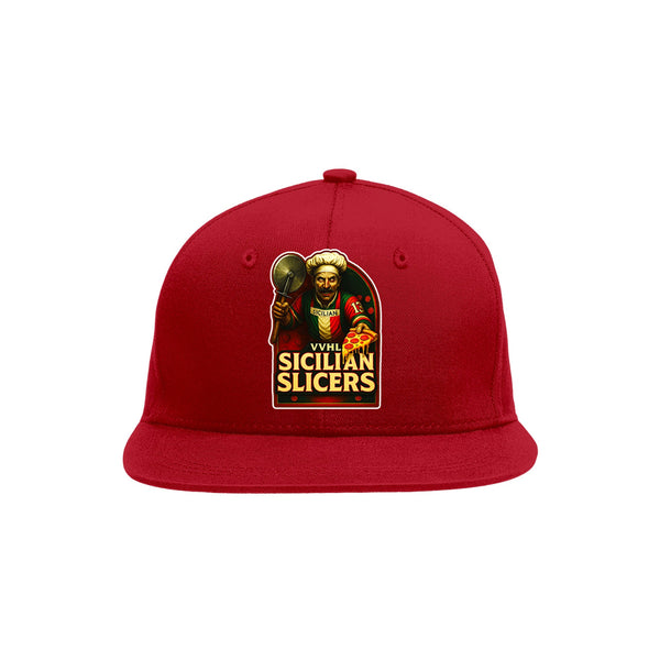 Custom VVHL Red S7-Sicilian-Slicers 3D Puff Embroidery Flat Embroidery Baseball Cap | BuyFootballJersey