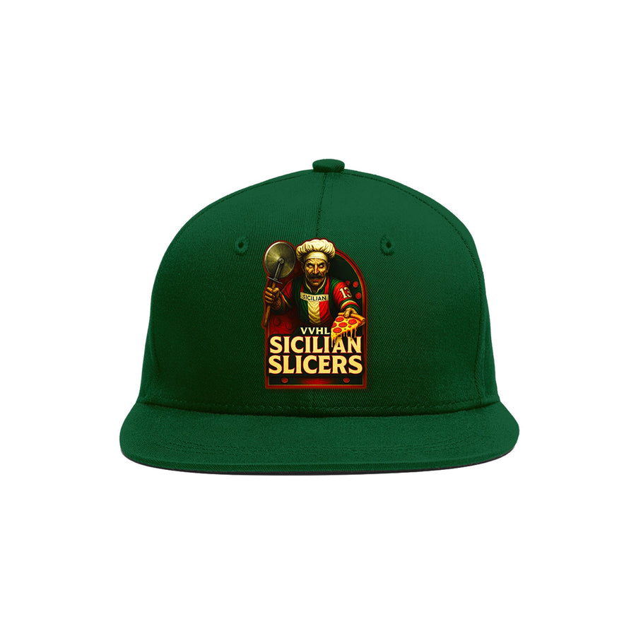 Custom VVHL Green S9-Sicilian-Slicers 3D Puff Embroidery Flat Embroidery Baseball Cap | BuyFootballJersey