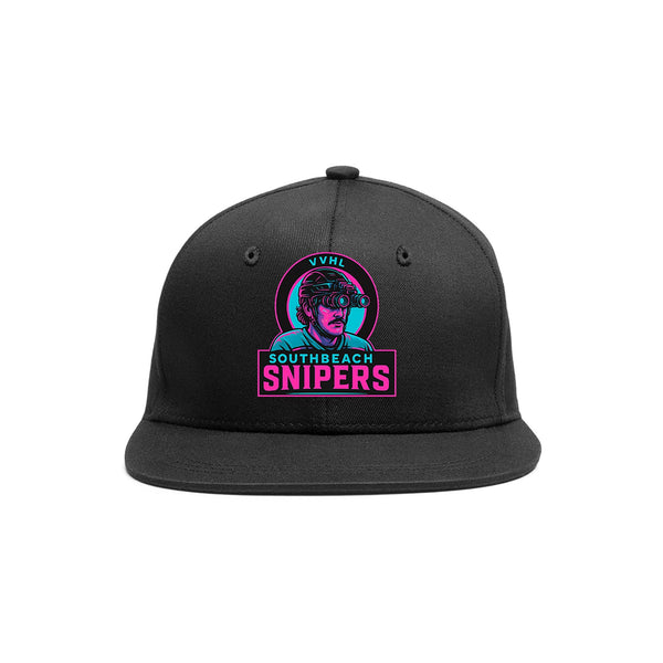 Custom VVHL Black S7-Southbeach-snipers 3D Puff Embroidery Flat Embroidery Baseball Cap | BuyFootballJersey