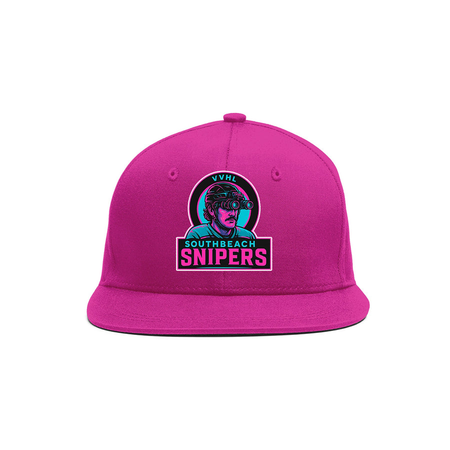 Custom VVHL Pink S7-Southbeach-snipers-1 3D Puff Embroidery Flat Embroidery Baseball Cap | BuyFootballJersey