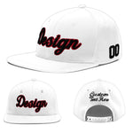 Custom White 3D Puff Embroidery Flat Embroidery Casual Sport Baseball Cap | BuyFootballJersey