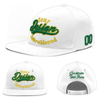 Custom White 3D Puff Embroidery Flat Embroidery Casual Sport Baseball Cap | BuyFootballJersey
