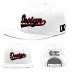 Custom White 3D Puff Embroidery Flat Embroidery Casual Sport Baseball Cap | BuyFootballJersey