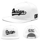 Custom White 3D Puff Embroidery Flat Embroidery Casual Sport Baseball Cap | BuyFootballJersey