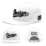 Custom White 3D Puff Embroidery Flat Embroidery Casual Sport Baseball Cap | BuyFootballJersey