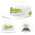 Custom White 3D Puff Embroidery Flat Embroidery Casual Sport Baseball Cap | BuyFootballJersey