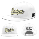 Custom White 3D Puff Embroidery Flat Embroidery Casual Sport Baseball Cap | BuyFootballJersey