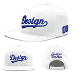 Custom White 3D Puff Embroidery Flat Embroidery Casual Sport Baseball Cap | BuyFootballJersey