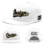 Custom White 3D Puff Embroidery Flat Embroidery Casual Sport Baseball Cap | BuyFootballJersey