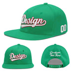Custom Aqua 3D Puff Embroidery Flat Embroidery Casual Sport Baseball Cap | BuyFootballJersey
