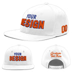 Custom White 3D Puff Embroidery Flat Embroidery Casual Sport Baseball Cap | BuyFootballJersey
