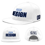 Custom White 3D Puff Embroidery Flat Embroidery Casual Sport Baseball Cap | BuyFootballJersey