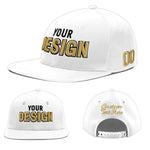 Custom White 3D Puff Embroidery Flat Embroidery Casual Sport Baseball Cap | BuyFootballJersey