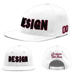 Custom White 3D Puff Embroidery Flat Embroidery Casual Sport Baseball Cap | BuyFootballJersey