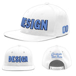 Custom White 3D Puff Embroidery Flat Embroidery Casual Sport Baseball Cap | BuyFootballJersey
