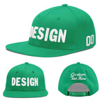 Custom Aqua 3D Puff Embroidery Flat Embroidery Casual Sport Baseball Cap | BuyFootballJersey