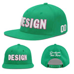 Custom Aqua 3D Puff Embroidery Flat Embroidery Casual Sport Baseball Cap | BuyFootballJersey