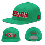 Custom Aqua 3D Puff Embroidery Flat Embroidery Casual Sport Baseball Cap | BuyFootballJersey