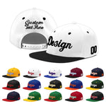 Custom White Black 3D Puff Embroidery Flat Embroidery Casual Sport Baseball Cap | BuyFootballJersey